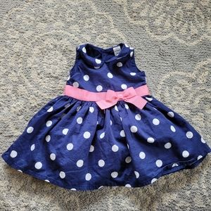 Carter's 9mo blue polka dot dress